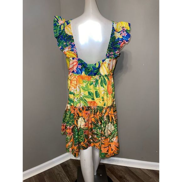 Farm Rio Caipirinha Tiered Cotton Minidress - Picture 9 of 10